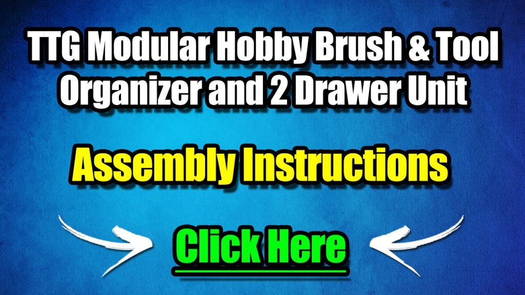 TTG Modular Hobby Brush & Tools Organizer and 2 Drawer Unit